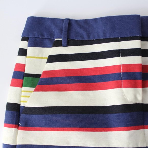 J Crew skirt with pockets multi-stripe mini size 00 - Picture 4 of 7
